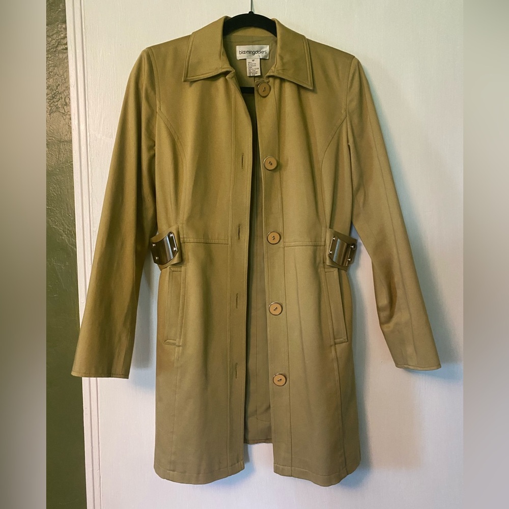 Bloomingdale’s Olive Trench Coat